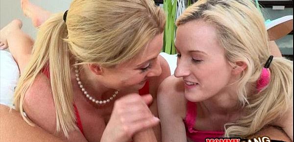  Tight teen Skylar Green crazy 3some with her bf and stepmom